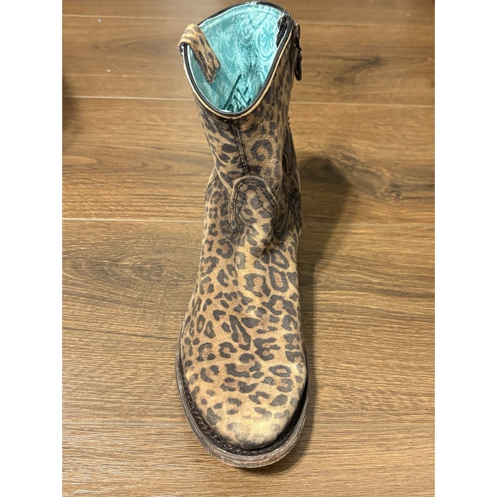 Corral Women's Handcrafted Leopard Print Western Boots Size 7 - Picture 4 of 13